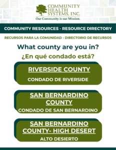 Preview Image of CHSI Directory for Resources in the Inland Empire